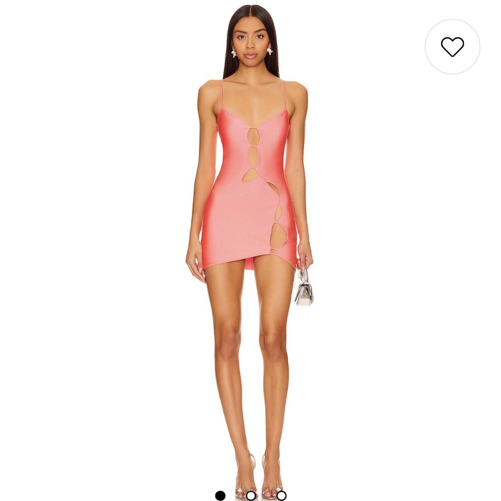 Mother of All Zya Neon Neon Orange Plunge Neck Sleeveless Bodycon Mini Dress
